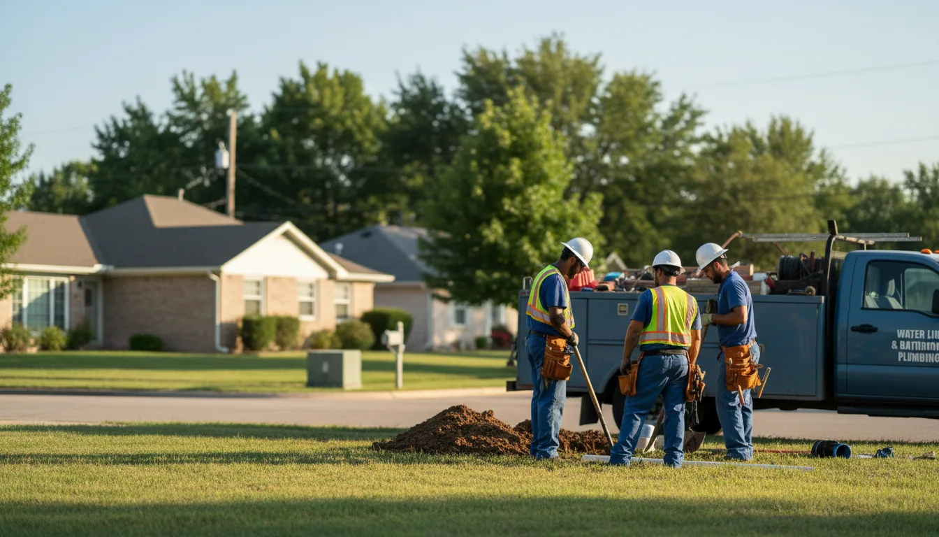 Residential water line and bathroom plumbing service in Linn Creek, MO